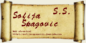 Sofija Špagović vizit kartica